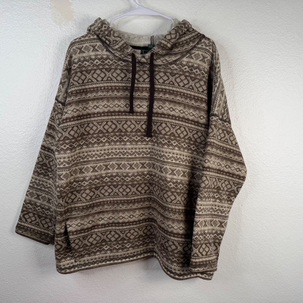 L-RL Lauren Active Ralph Lauren Women's Fleece Pullover Brown Sz 2X Southwestern